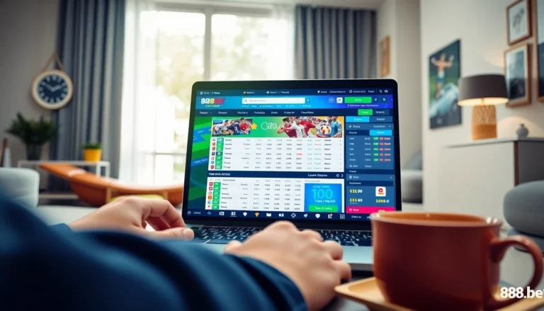 Visualization of 888b.bet's dynamic online sports betting interface with engaging live odds and user-friendly design.