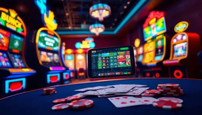 Experience the world of online gambling at bk860s.com with a dynamic gaming interface and vibrant atmosphere.