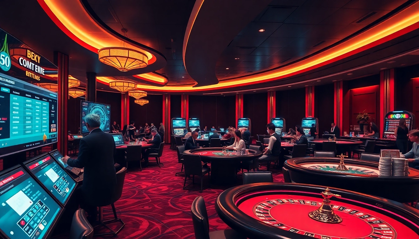 Experience the excitement of online gaming at ev88win.live in a luxurious casino setting.