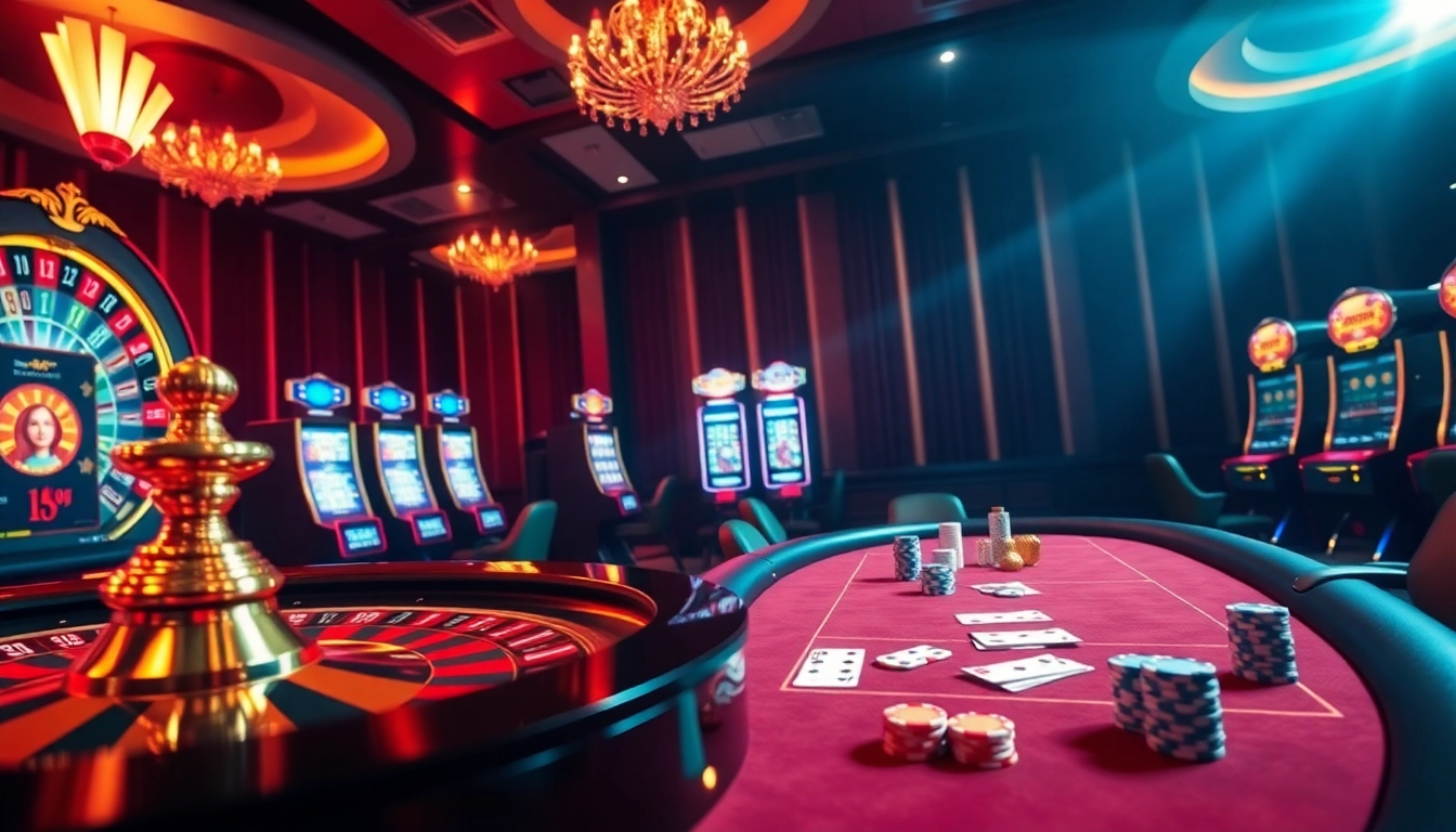 Experience nk88 bet excitement at a luxurious online casino with vibrant games and betting action.