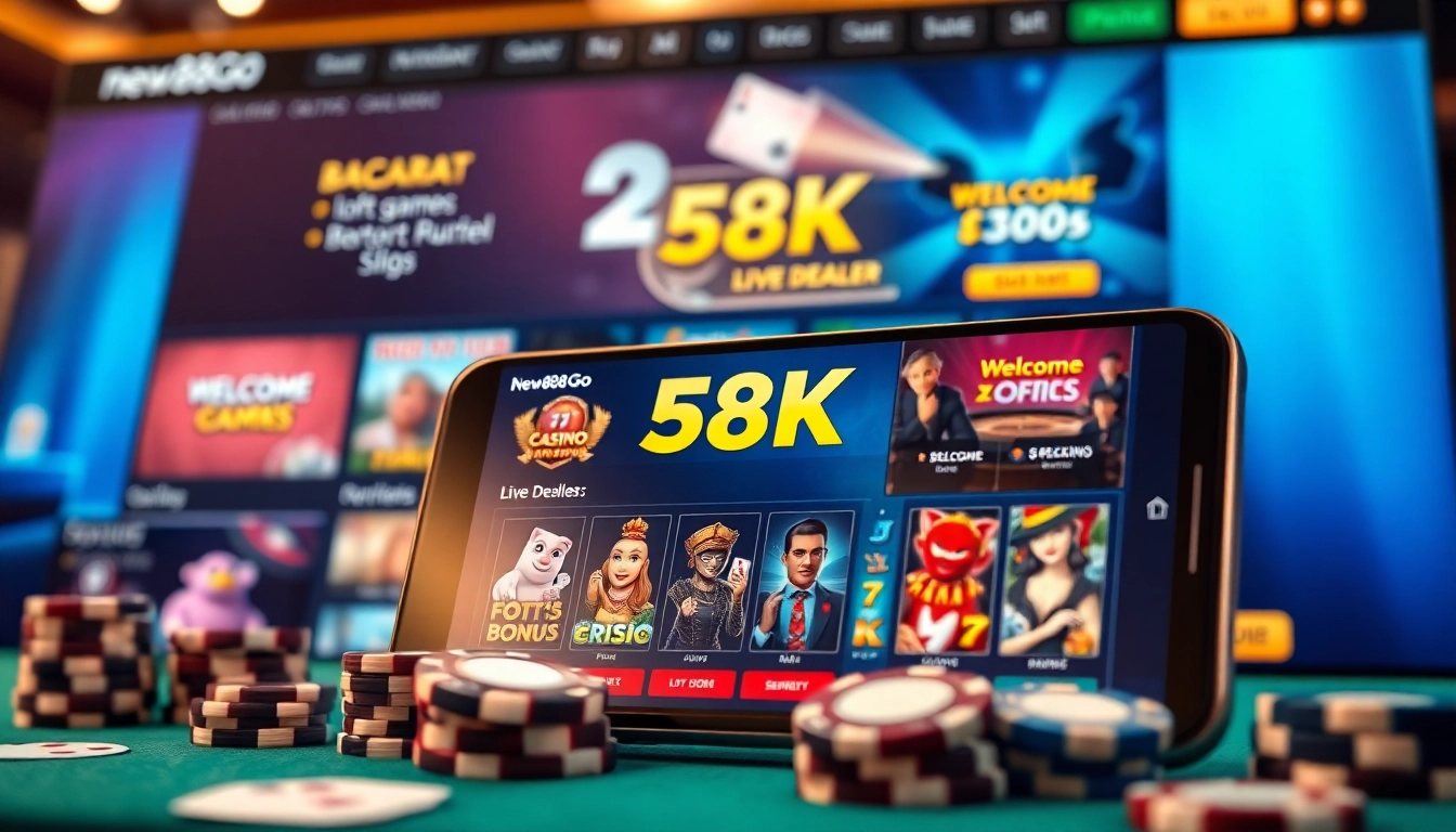 Explore new88go.com online gambling interface with vibrant games and promotions.